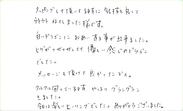 ドラゴンヒーリングのご感想0005