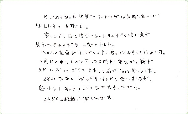 ドラゴンヒーリングのご感想0013