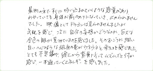 ドラゴンヒーリングのご感想0017