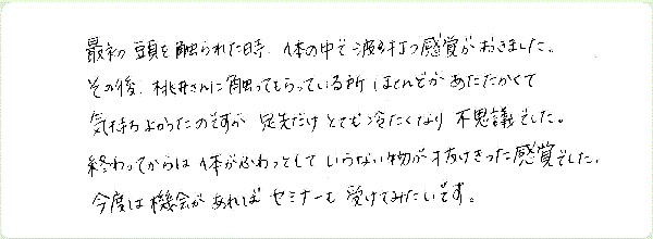 レイキヒーリングのご感想0038