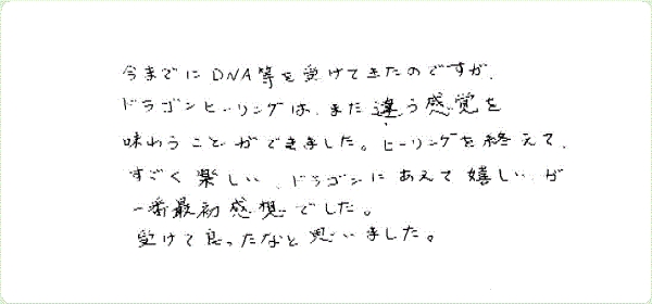 ドラゴンヒーリングのご感想0022